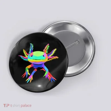 Pop Art Axolotl Button