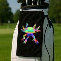 Pop Art Axolotl Golf Towel thumb 2