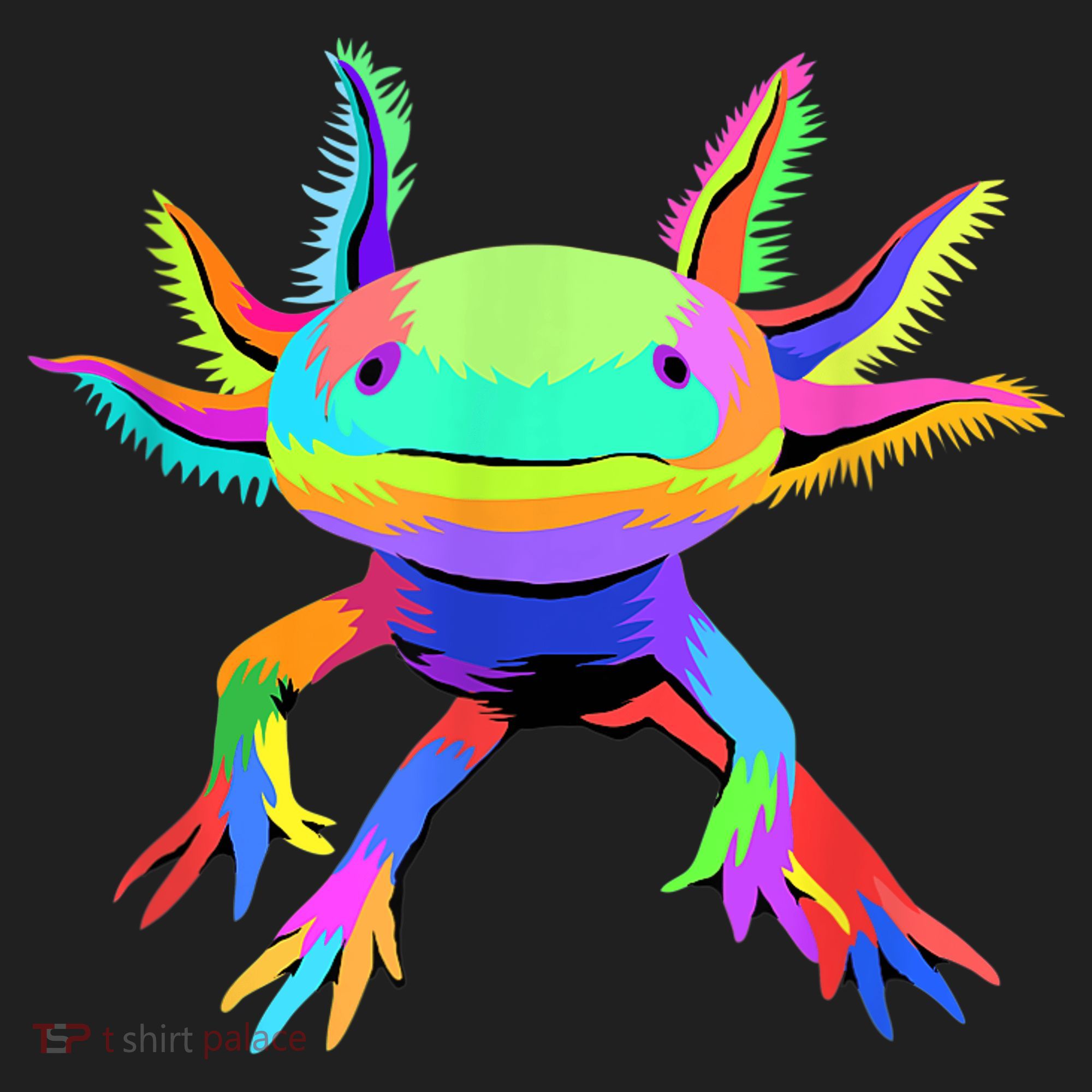 Pop Art Axolotl Golf Towel