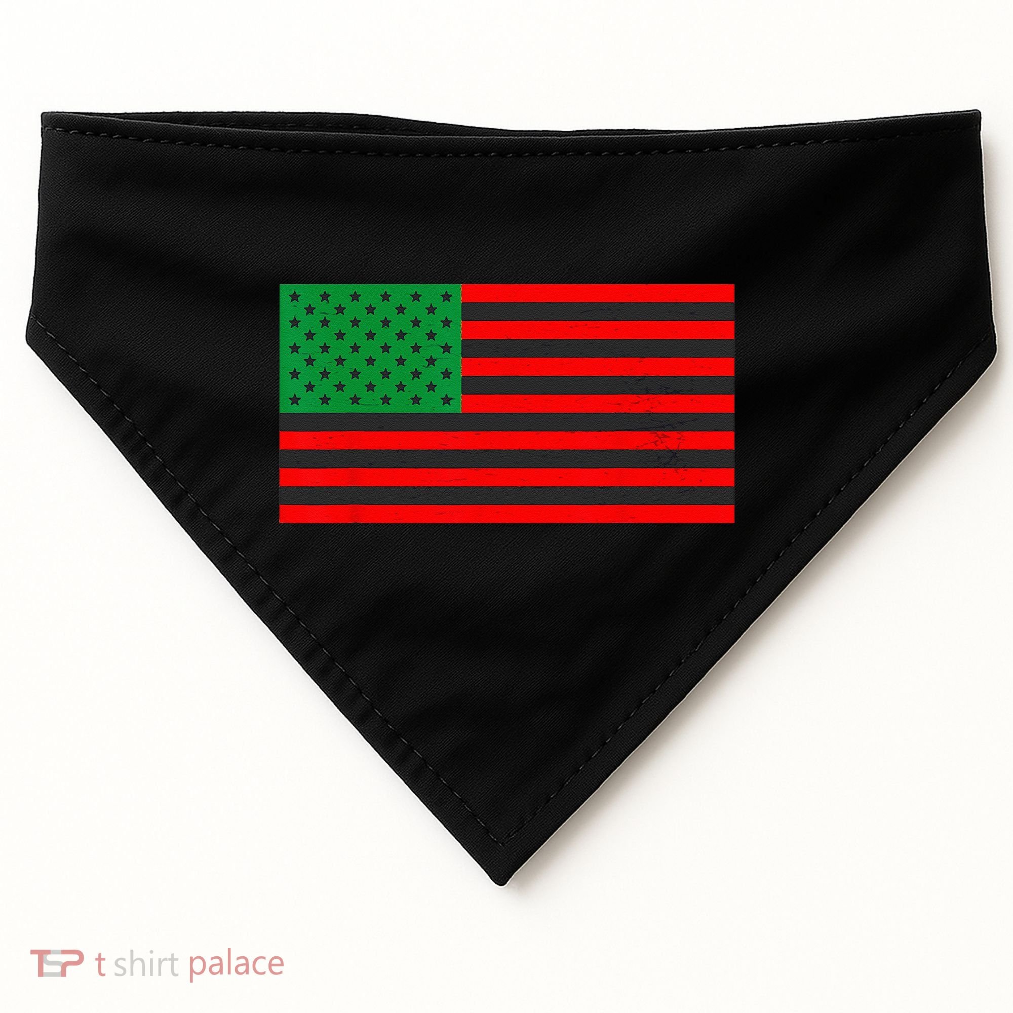 Pan African American Flag USA-Made Doggie Bandana
