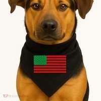 Pan African American Flag USA-Made Doggie Bandana thumb 1