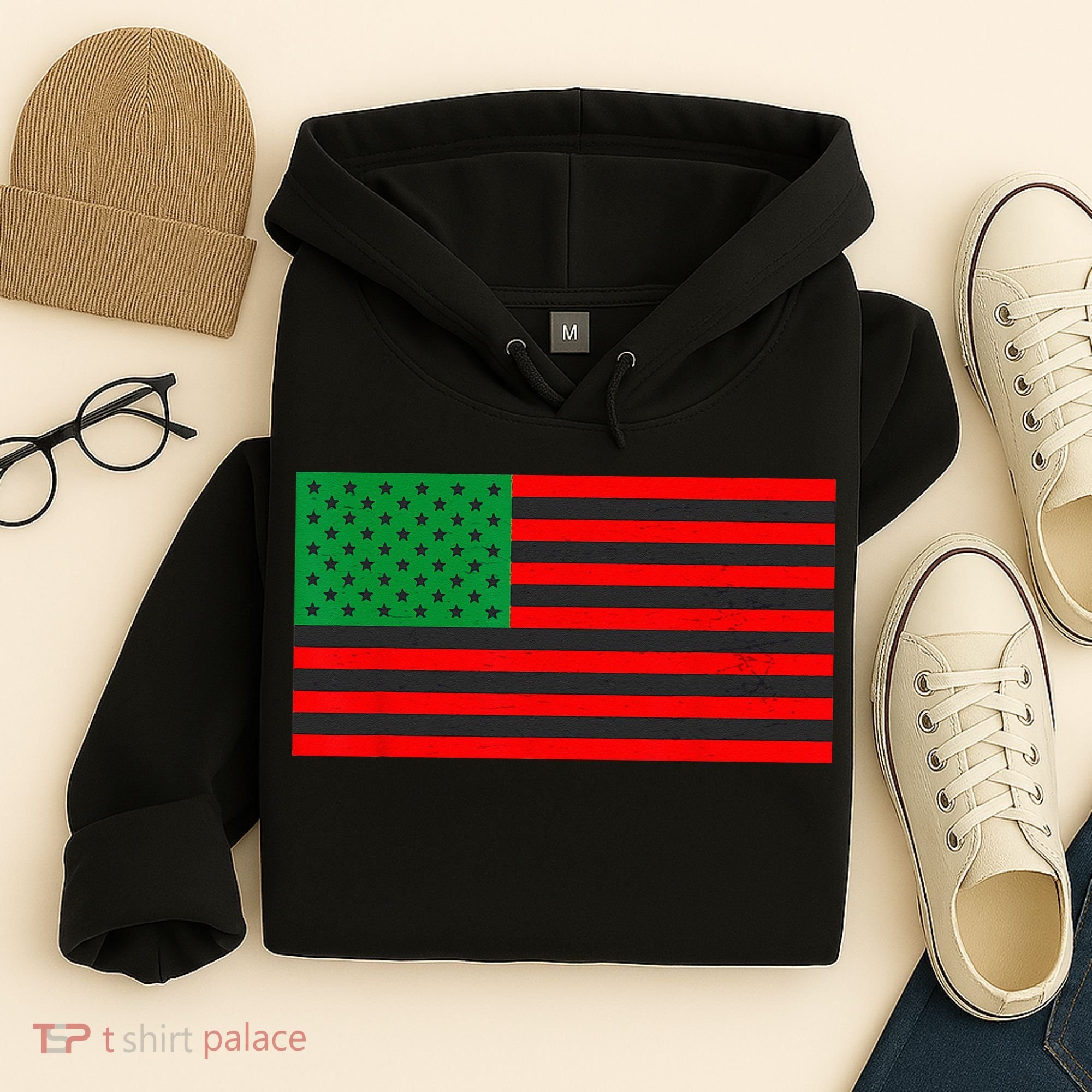 Pan African American Flag Hoodie