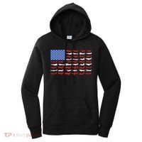 Pilot Airplane American Flag Plane Aviation Gift Women's Hoodie thumb 0