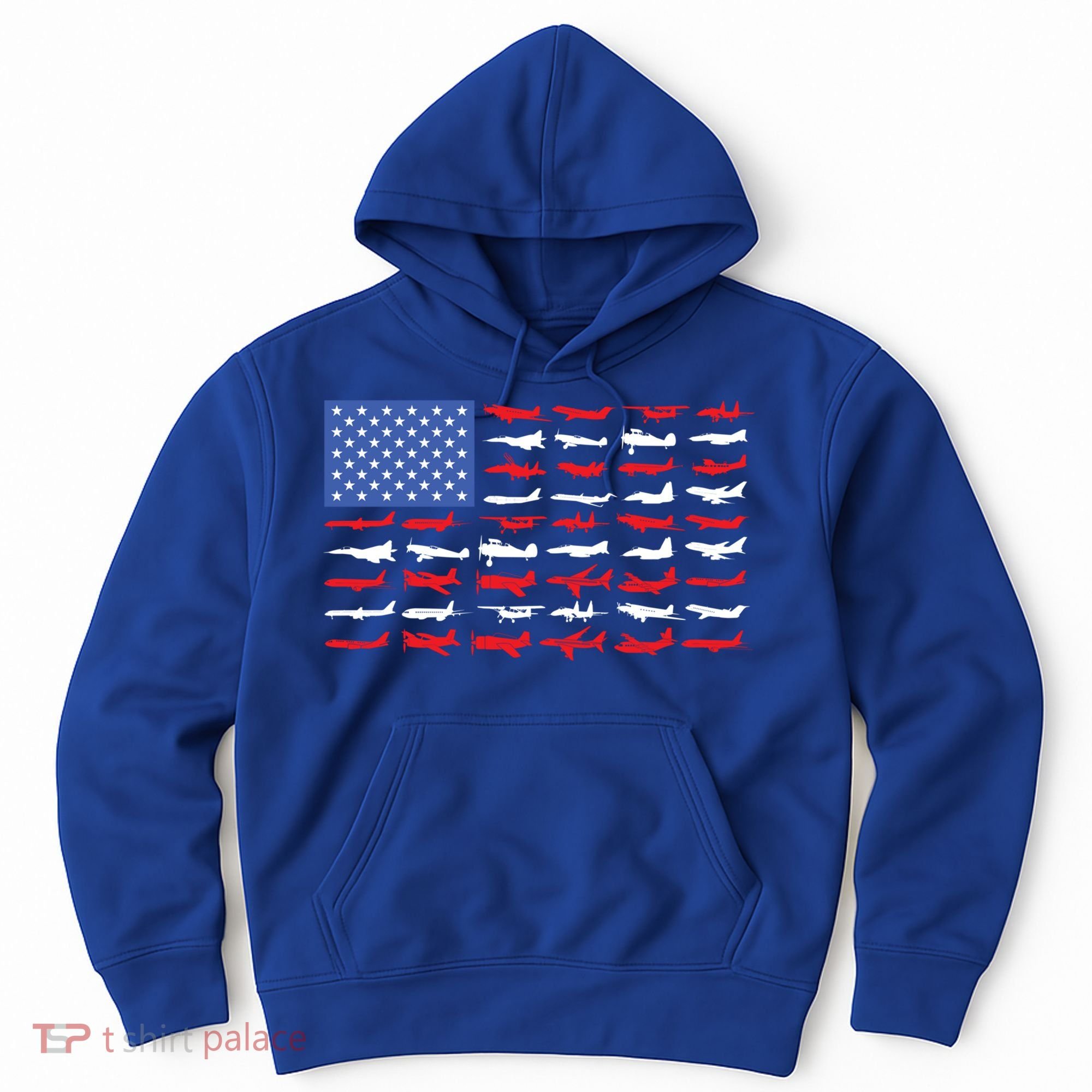 Pilot Airplane American Flag Plane Aviation Gift Hoodie