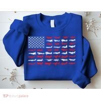 Pilot Airplane American Flag Plane Aviation Gift Sweatshirt thumb 2