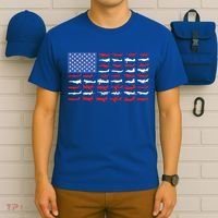 Pilot Airplane American Flag Plane Aviation Gift T-Shirt thumb 6