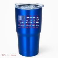 Pilot Airplane American Flag Plane Aviation Gift Tumbler thumb 0