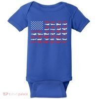 Pilot Airplane American Flag Plane Aviation Gift Baby Bodysuit thumb 0