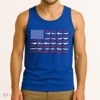 Pilot Airplane American Flag Plane Aviation Gift Tank Top thumb 3