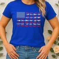 Pilot Airplane American Flag Plane Aviation Gift Women's T-Shirt thumb 2