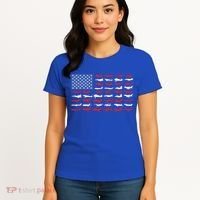 Pilot Airplane American Flag Plane Aviation Gift Women's T-Shirt thumb 4