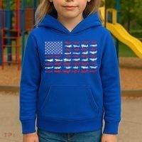 Pilot Airplane American Flag Plane Aviation Gift Kids Hoodie thumb 3