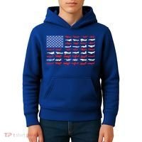 Pilot Airplane American Flag Plane Aviation Gift Kids Hoodie thumb 4