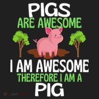 Pigs Are Awesome I Am Awesome Therefore I Am A Pig Beanie thumb 2