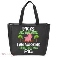 Pigs Are Awesome I Am Awesome Therefore I Am A Pig Tote Bag thumb 0