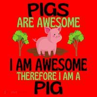 Pigs Are Awesome I Am Awesome Therefore I Am A Pig Santa Hat thumb 1