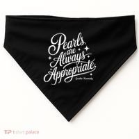 Pearls Are Always Appropriate Jackie Kennedy USA-Made Doggie Bandana thumb 0