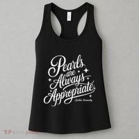Pearls Are Always Appropriate Jackie Kennedy Women's Tank Top thumb 3