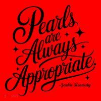 Pearls Are Always Appropriate Jackie Kennedy Santa Hat thumb 1