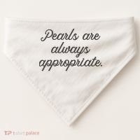 Pearls Are Always Appropriate Jackie Kennedy USA-Made Doggie Bandana thumb 0