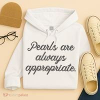 Pearls Are Always Appropriate Jackie Kennedy Hoodie thumb 4