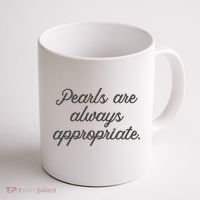 Pearls Are Always Appropriate Jackie Kennedy Coffee Mug thumb 1