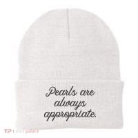 Pearls Are Always Appropriate Jackie Kennedy Beanie thumb 0