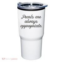 Pearls Are Always Appropriate Jackie Kennedy Tumbler thumb 0