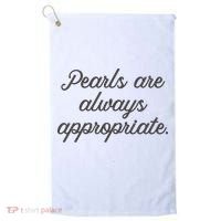 Pearls Are Always Appropriate Jackie Kennedy Golf Towel thumb 0
