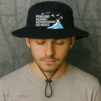 Penguins Against Authoritarian Ice Holes Sarcastic  Bucket Hat thumb 2