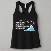 Penguins Against Authoritarian Ice Holes Sarcastic  Women's Tank Top thumb 3