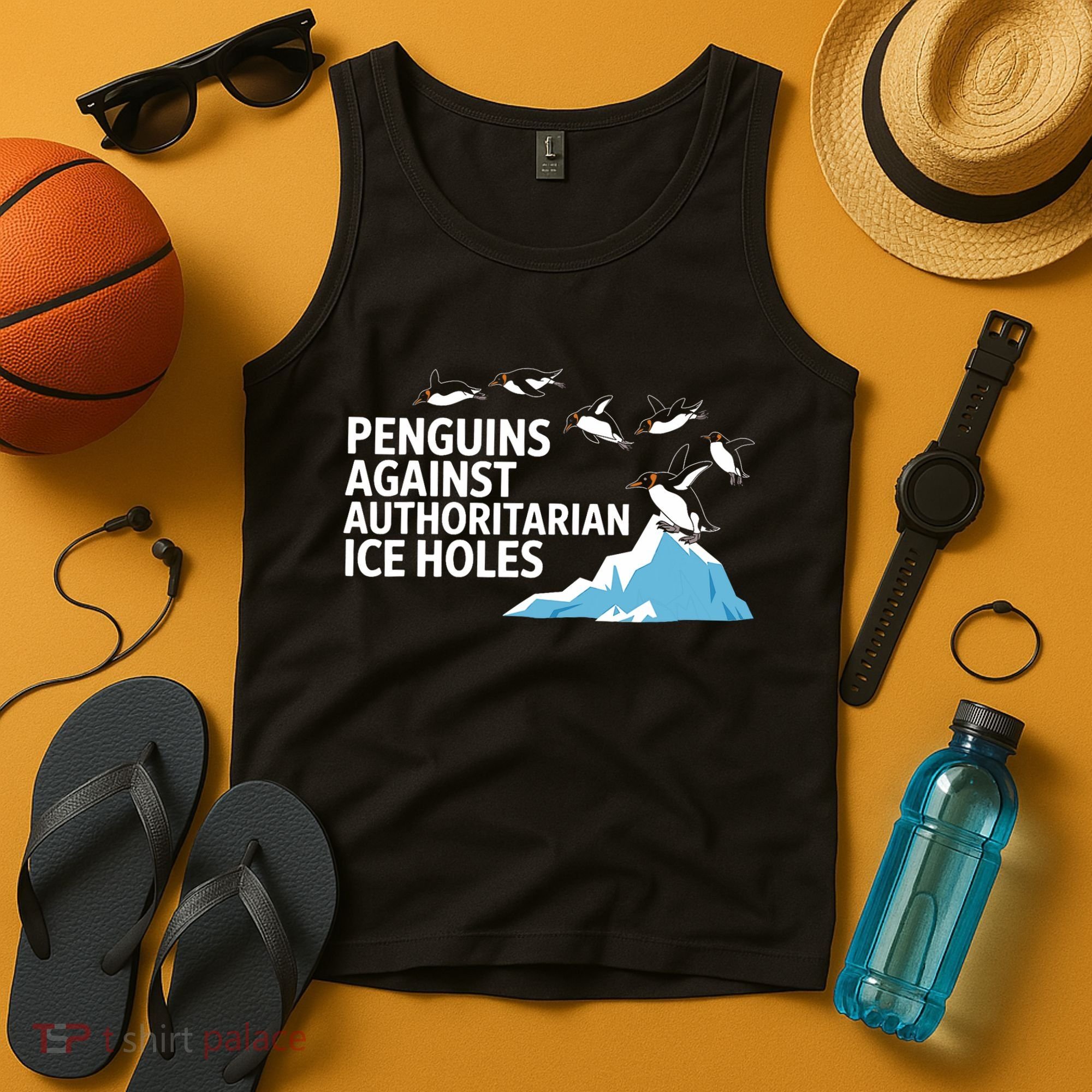 Penguins Against Authoritarian Ice Holes Sarcastic  Tank Top