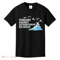 Penguins Against Authoritarian Ice Holes Sarcastic  Kids T-Shirt thumb 0