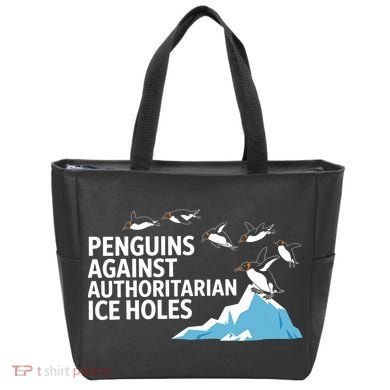 Penguins Against Authoritarian Ice Holes Sarcastic  Tote Bag