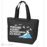 Penguins Against Authoritarian Ice Holes Sarcastic  Tote Bag thumb 3