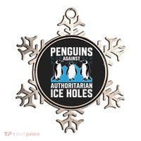 Penguins Against Authoritarian Ice Holes Resist Penguin Ornament thumb 0