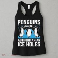 Penguins Against Authoritarian Ice Holes Resist Penguin Women's Tank Top thumb 3