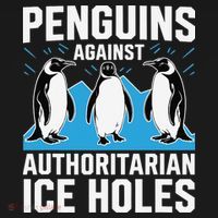 Penguins Against Authoritarian Ice Holes Resist Penguin Baby Bodysuit thumb 2
