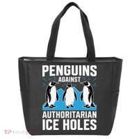 Penguins Against Authoritarian Ice Holes Resist Penguin Tote Bag thumb 0