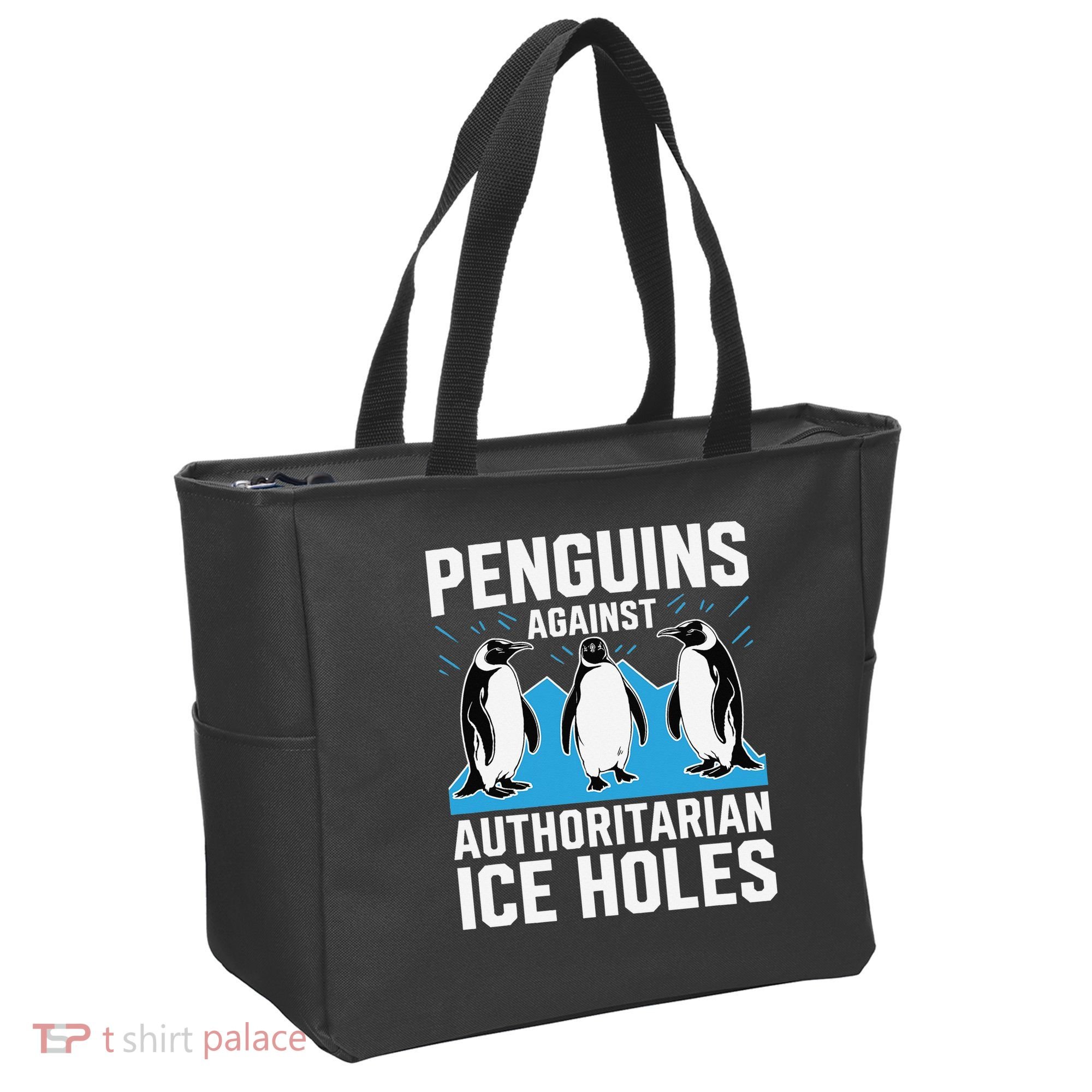 Penguins Against Authoritarian Ice Holes Resist Penguin Tote Bag