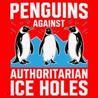 Penguins Against Authoritarian Ice Holes Resist Penguin Santa Hat thumb 1
