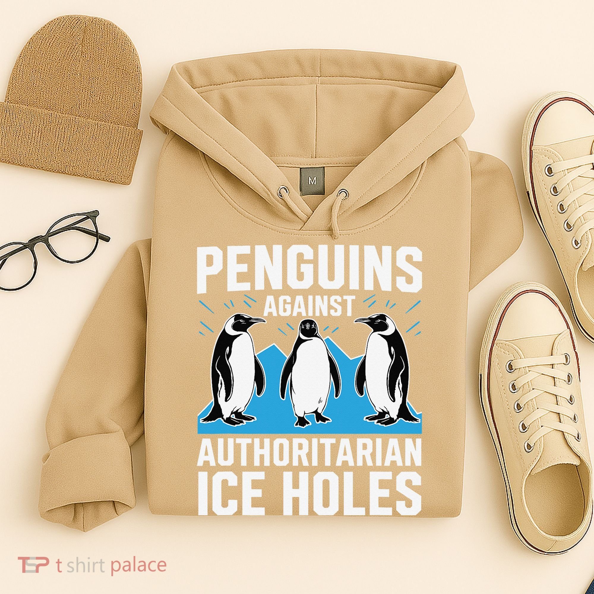 Penguins Against Authoritarian Ice Holes Resist Penguin Hoodie