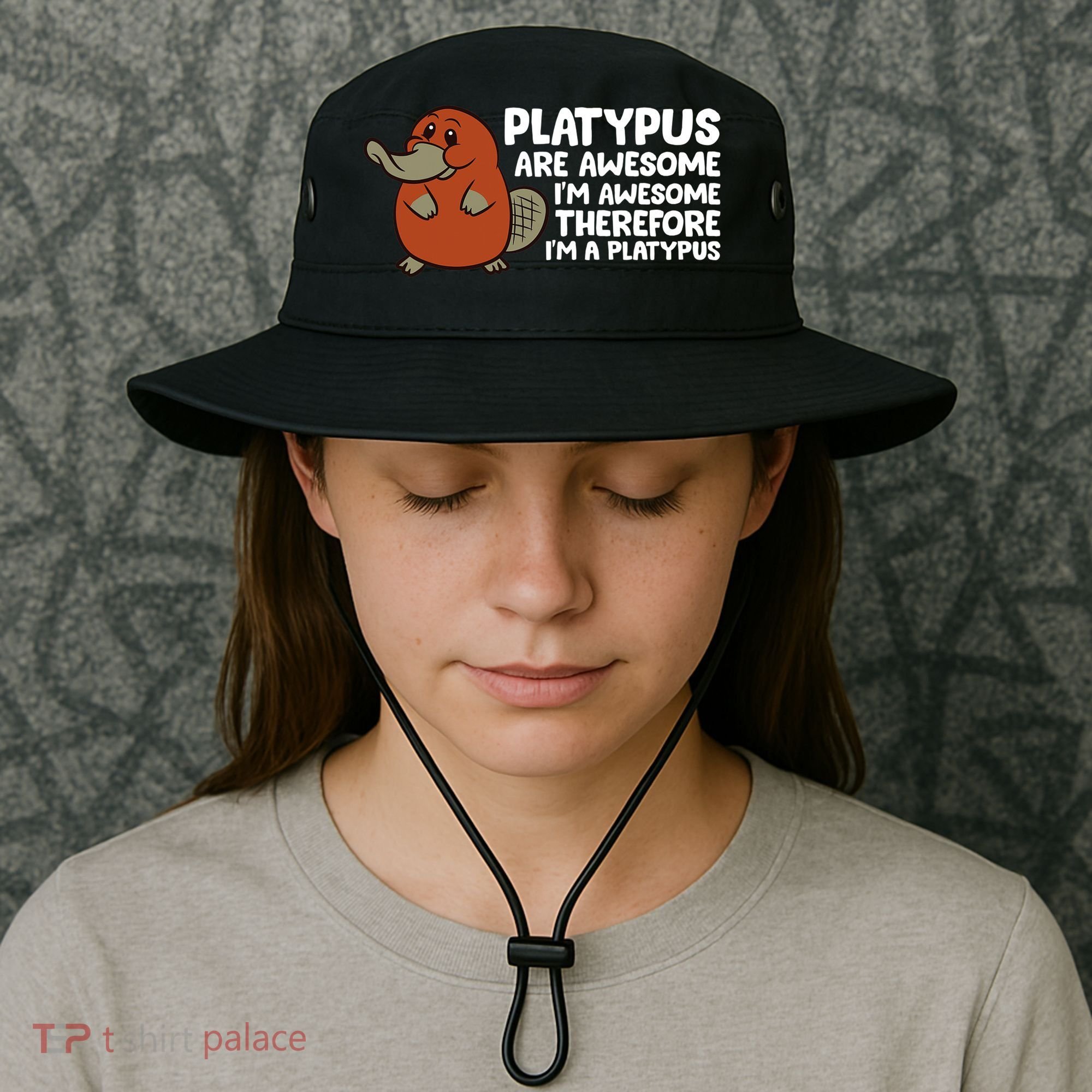 Platypus Are Awesome I'm Awesome Therefore I'm A Platypus Bucket Hat