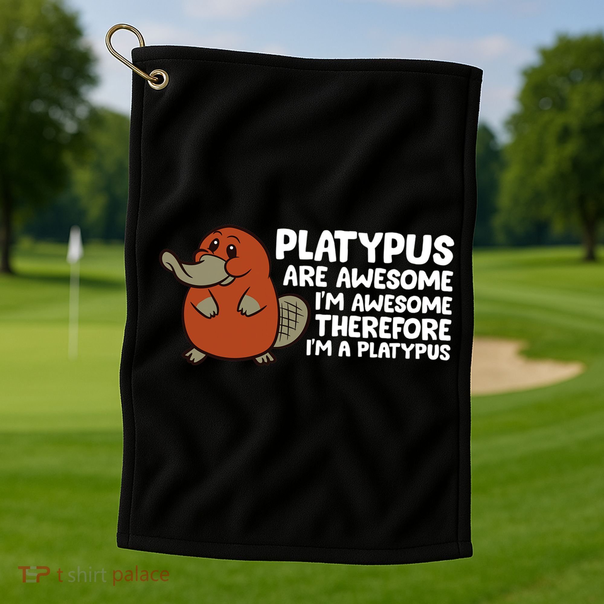 Platypus Are Awesome I'm Awesome Therefore I'm A Platypus Golf Towel