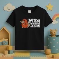 Platypus Are Awesome I'm Awesome Therefore I'm A Platypus Toddler T-Shirt thumb 3