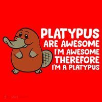 Platypus Are Awesome I'm Awesome Therefore I'm A Platypus Santa Hat thumb 1