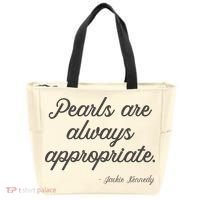 Pearls Are Always Appropriate Jackie Kennedy Tote Bag thumb 0