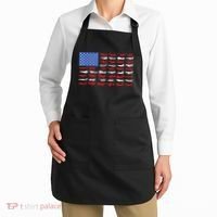 Pilot Airplane American Flag Plane Aviation Apron thumb 2