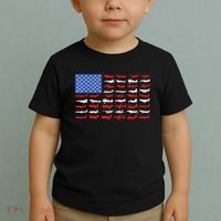 Pilot Airplane American Flag Plane Aviation Toddler T-Shirt thumb 2