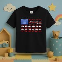 Pilot Airplane American Flag Plane Aviation Toddler T-Shirt thumb 3